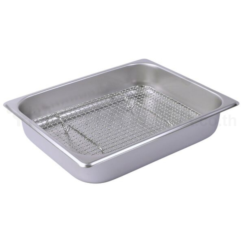 Stainless Steel Tray With Net  32.5x26.5 cm