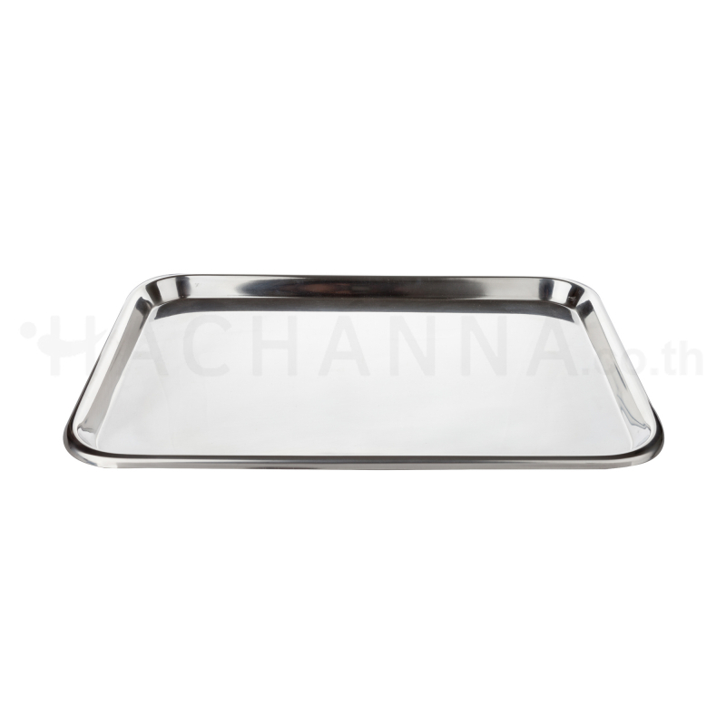 Shallow stainless tray