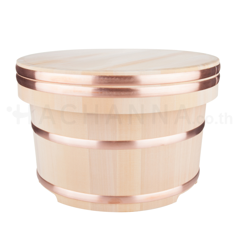 Wooden Edobitsu Rice Jar