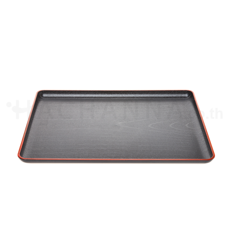 Red Border Black Tray