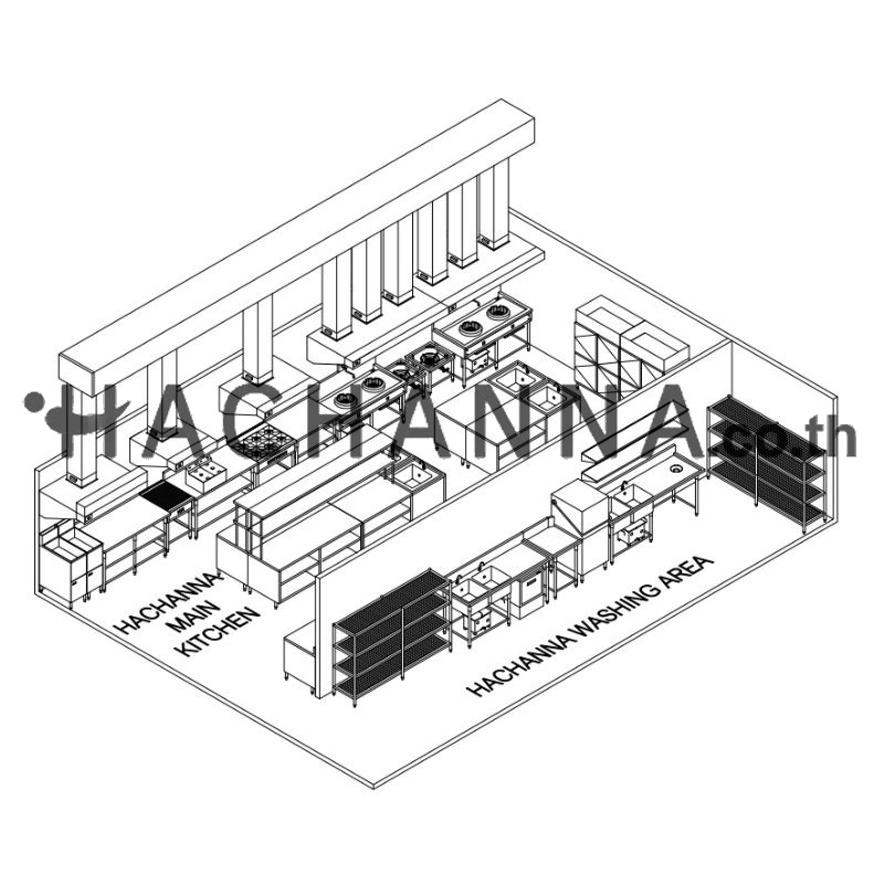 ออกแบบครัวร้านอาหาร ระบบครัว