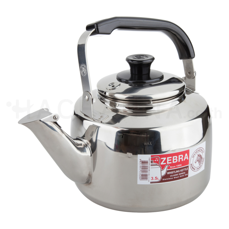 Zebra Stainless kettle