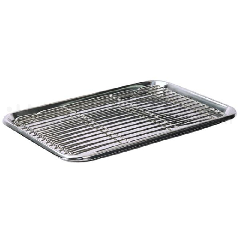 Stainless steel tray with Net (Shallow)