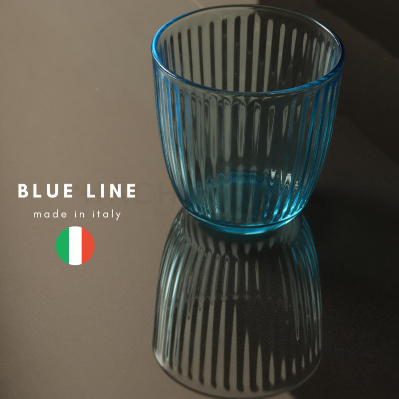 แก้วน้ำ Blue Line made in Italy