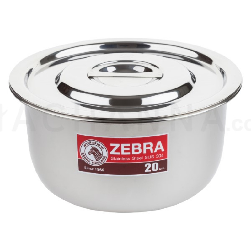 Zebra Stainless Steel Indian Pot 24 cm (18-8) 