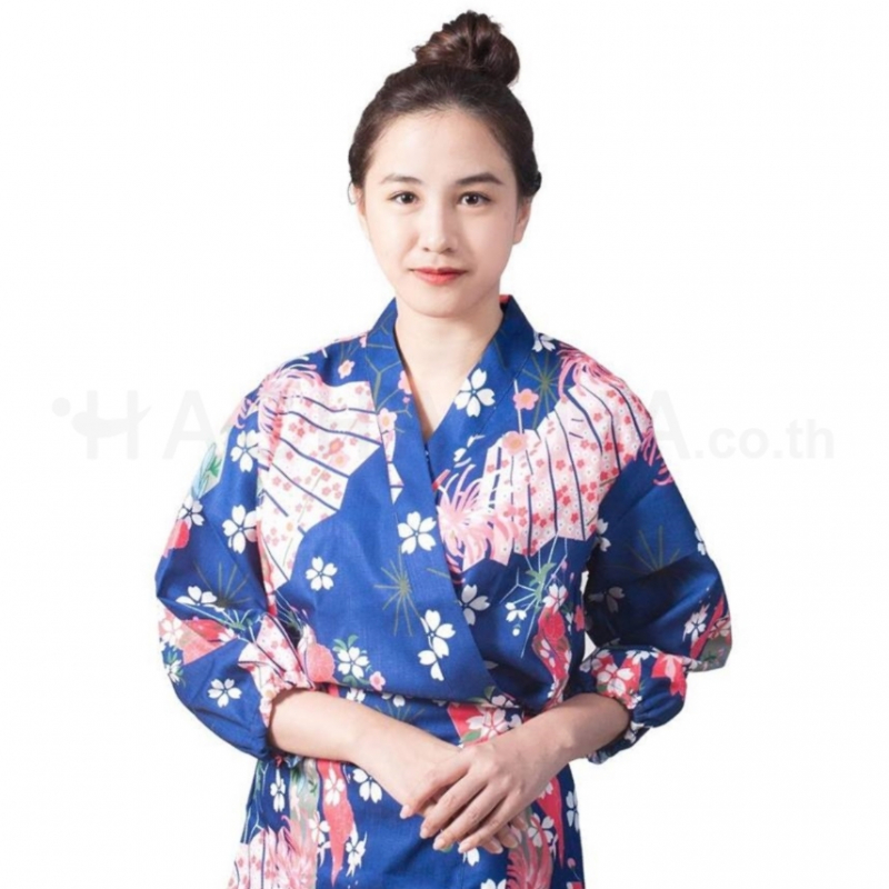 Waitress Coat Size M (Blue/Flower)