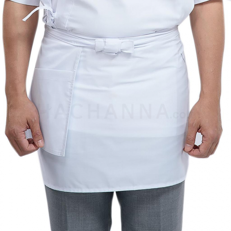 White Short Apron 90x40 cm