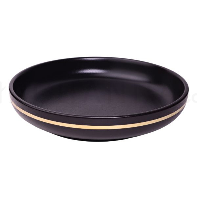 Sushi Oke Plate 8" (Gold Rim)