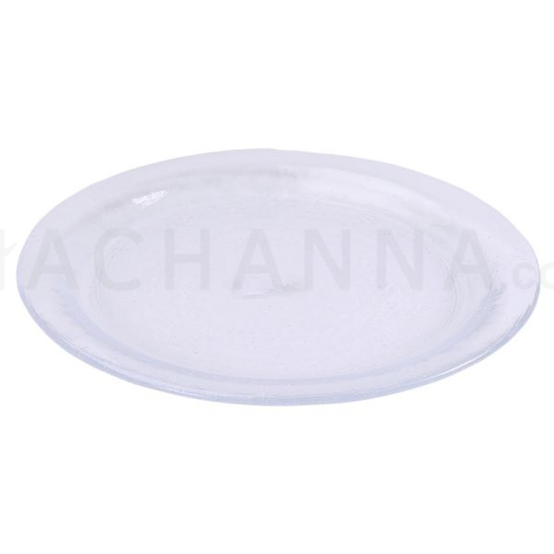 Round Snow Glass Plate 20 cm