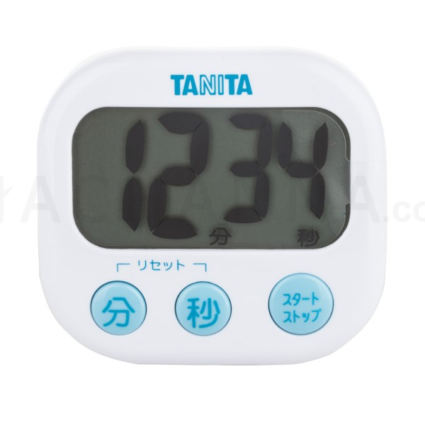 Tanita kitchen timer with magnet large screen TD-384-WH