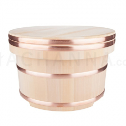 Wooden Edobitsu Rice Jar 27x18 cm
