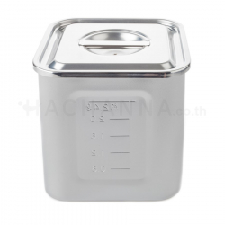 Stainless Square Pot With Scale 15 cm 3100 ml