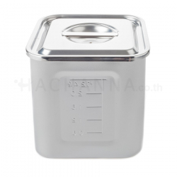 Stainless Square Pot With Scale 13.5 cm 2300 ml