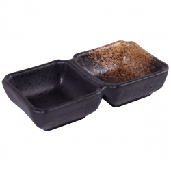 2 Compartment Sauce Dish (Volcano)