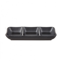 3 Compartments Sauce Dish (Zen Black)