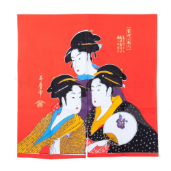 「着物妻」のれん 85 x 75 cm