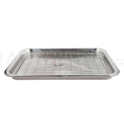 Stainless Steel Tray With Net 16"