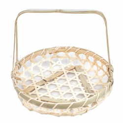 Round Basketry With Handle 16 cm
