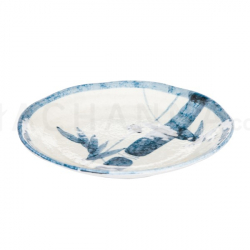 Blue Bamboo Round Dish 5.25 inches