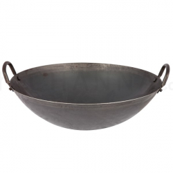 Carbon Steel Wok With Double Handle 40 cm