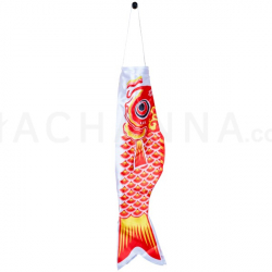「鯉」のぼり 75x21 cm (赤)