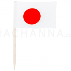 ไม้จิ้มฟันธงชาติญี่ปุ่น (100 ชิ้น)