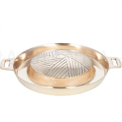 Round Brass Barbecue Pan 11"