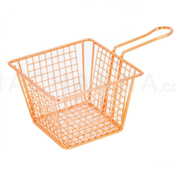 Stainless Steel Basket With Handle 5" (Rose Gold)