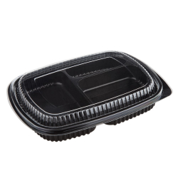 3 Compartment Disposable Food Container (50 Sets)
