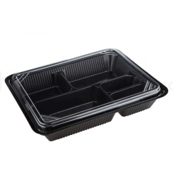 5 Compartment Disposable Large Bento Box (25 Sets)