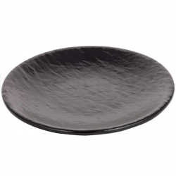 Black round plate 9" (Stone pattern)