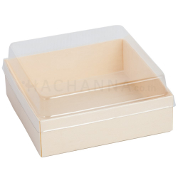 Disposable Wooden Square Box 12 cm (50 sets)