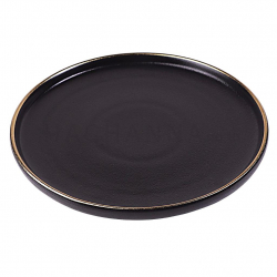 Cafe Plate 8" (Gold Rim)