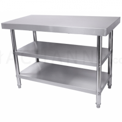 Work table with double under shelves 60X120X85 cm