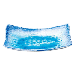 Rectangular bowl (Blue glaze) 10.5