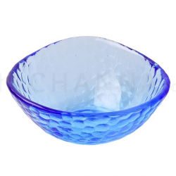 Triangle Blue Glass Bowl 9 cm