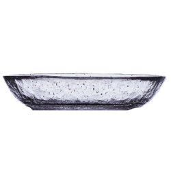 Round Snow Glass Deep Plate 15 cm