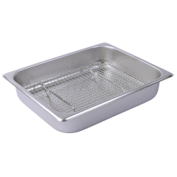 Stainless Tray with Net  32.5x26.5x6.5 cm
