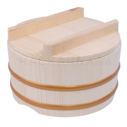 Wooden Edobitsu Rice Jar 21 cm