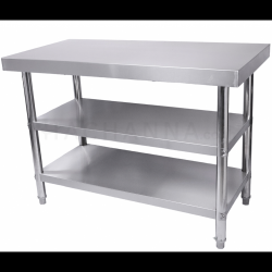 Work Table with Double Under Shelves 75x130X85 cm
