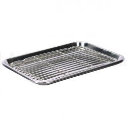 Stainless steel tray with Net 13" (Shallow)