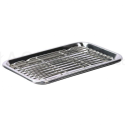 Stainless steel tray with Net 11" (Shallow)