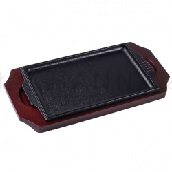 TOKIWA Cast Iron Rectangle Steak Plate 24x14 cm