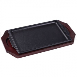 TOKIWA Cast Iron Rectangle Steak Plate 28x15 cm