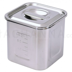 Stainless Square Pot With Scale 10.5 cm 1100 ml
