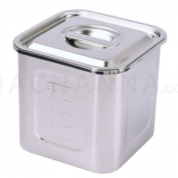 Stainless Square Pot With Scale 12 cm 1600 ml