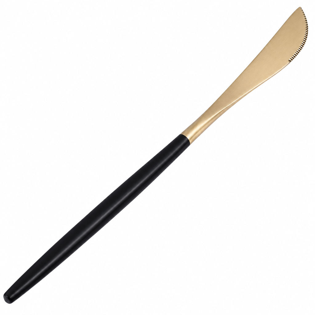 Dining Knife 200 mm (Black-Gold)