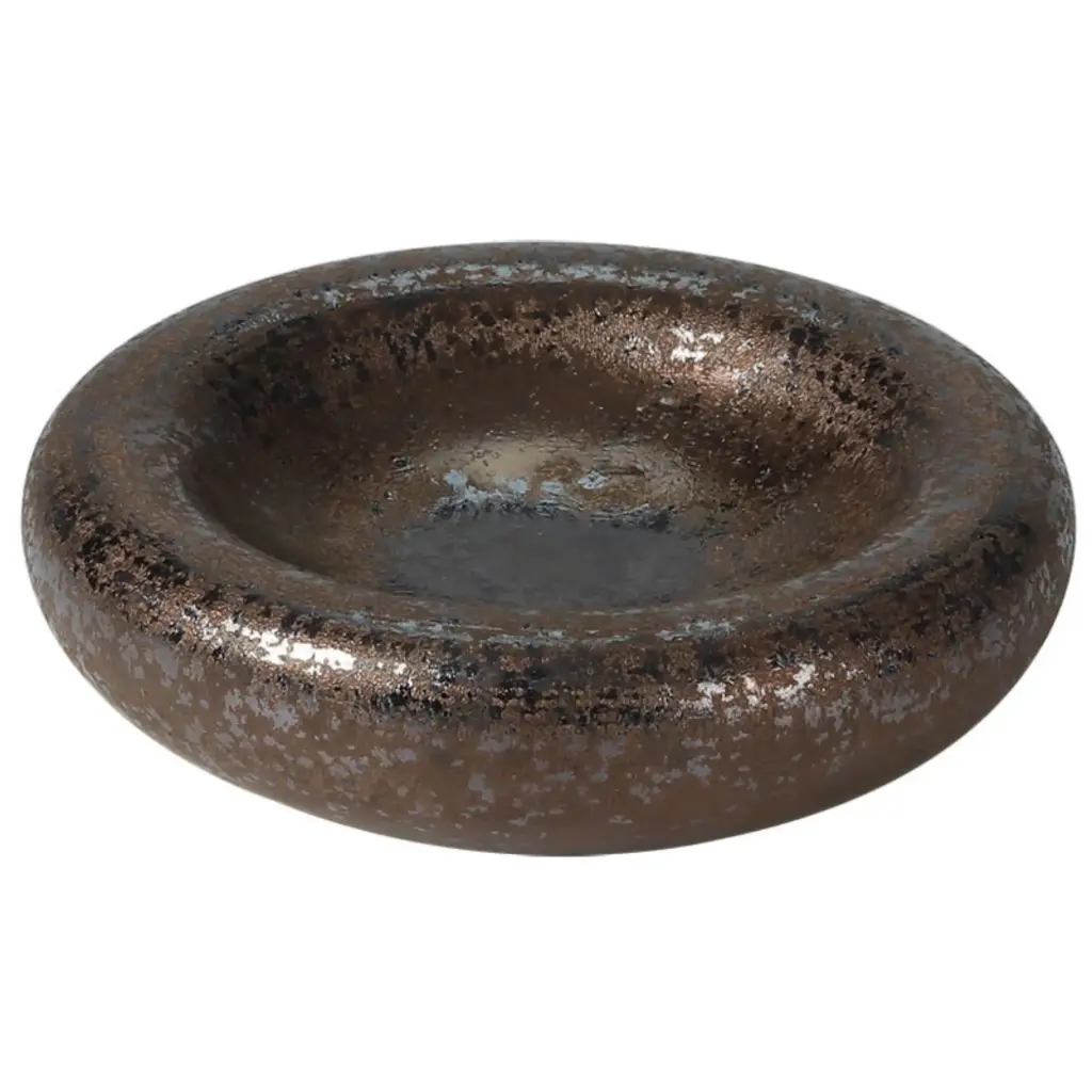 カルデラ型皿 16 cm (黒砂糖)