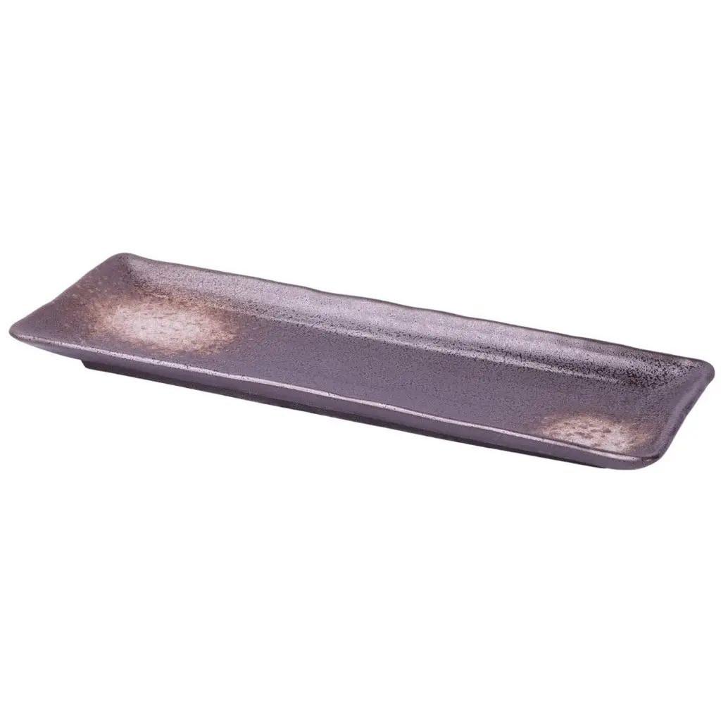 巻寿司長皿 11.5" (チョコ白)