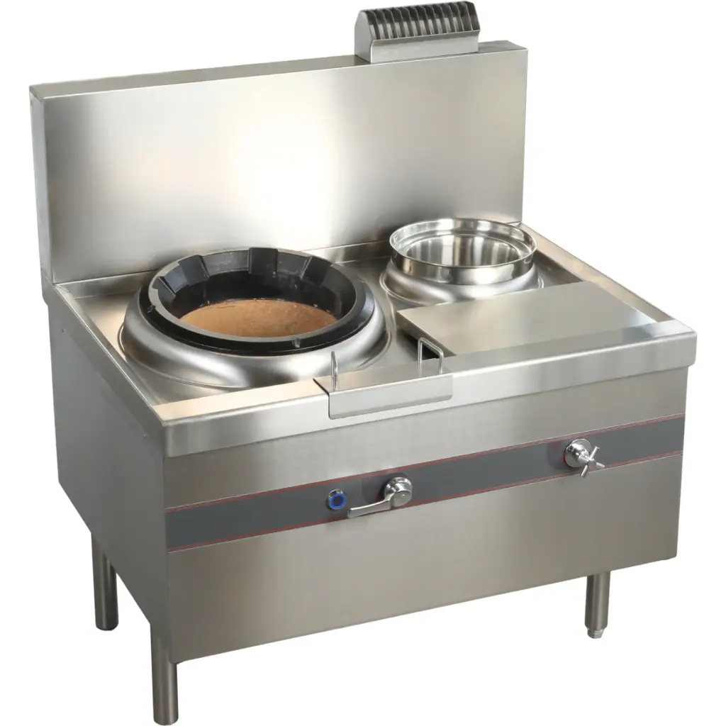 One Burner Chinese Gas Range 110x85x80+(40x10) cm